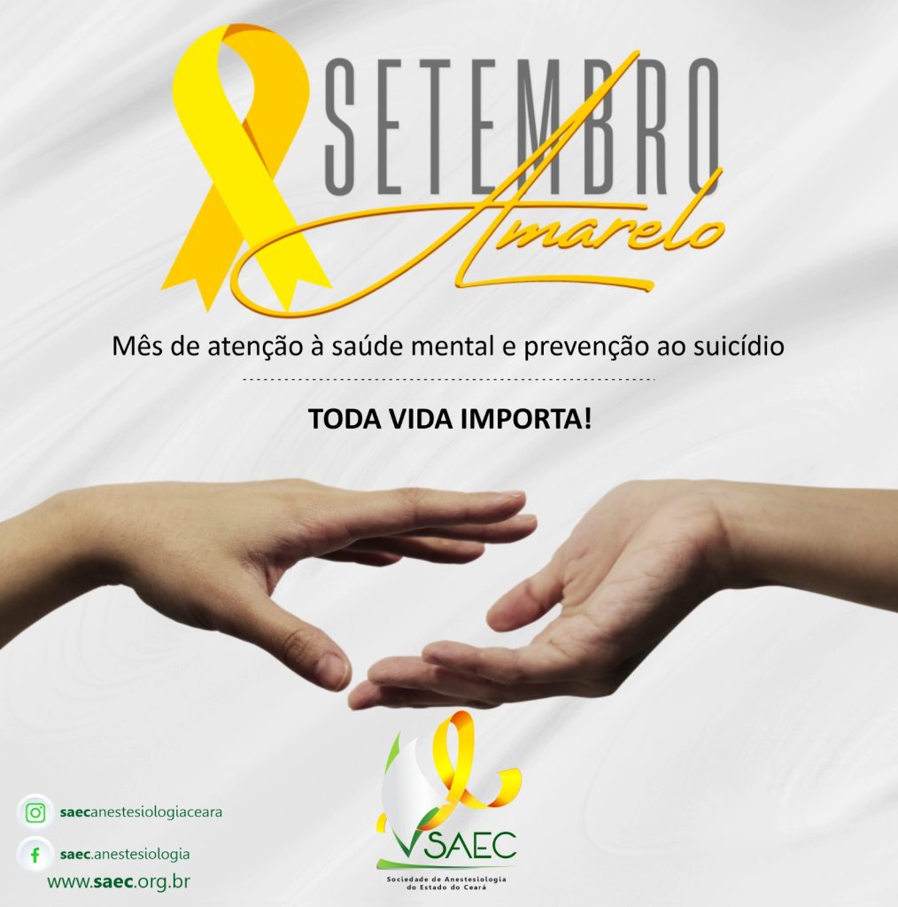 Saec apoia Campanha Setembro Amarelo em atenção à prevenção ao suicídio